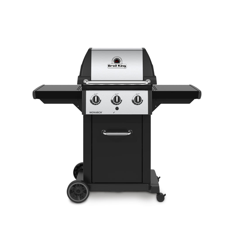 Broil King Monarch™ 320 Natural Gas Grill in Stainless Steel & Black - 834257|Gril à gaz naturel MonarchMC 320 en acier inoxydable et noir de Broil King - 834257