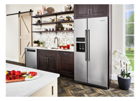 KitchenAid 19.9 Cu. Ft. Counter-Depth Side-by-Side Refrigerator - KRSC700HPS - Refrigerator in Stainless Steel with PrintShield™ Finish