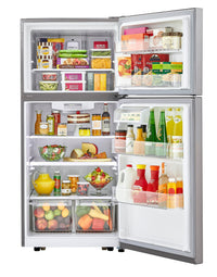 LG 30" 20 Cu. Ft. Top-Mount Refrigerator - Smudge Proof Stainless Steel - LTCS20020S | Réfrigérateur LG de 20 pi³ et de 30 po à congélateur supérieur - acier inoxydable Smudge-ProofMD - L…