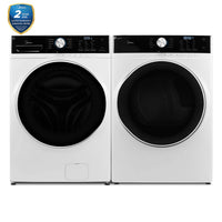 Midea 5.2 Cu. Ft. Front-Load Washer and 8 Cu. Ft. Electric Dryer - White | Laveuse à chargement frontal de 5,2 pi³ et sécheuse électrique de 8 pi³ de Midea  | MITL52NW