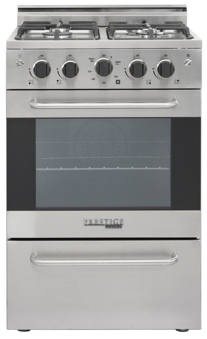 Prestige by Unique 24″ Convection Gas Range - UGP-24V PC1 S/S 