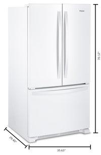 Whirlpool 20 Cu. Ft. Counter-Depth French-Door Refrigerator – WRF540CWHW