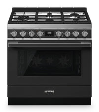 Smeg Portofino 4.5 Cu. Ft. Gas Range - CPF36UGGAN|Cuisinière à gaz Smeg Portofino de 4,5 pi3 - CPF36UGGAN