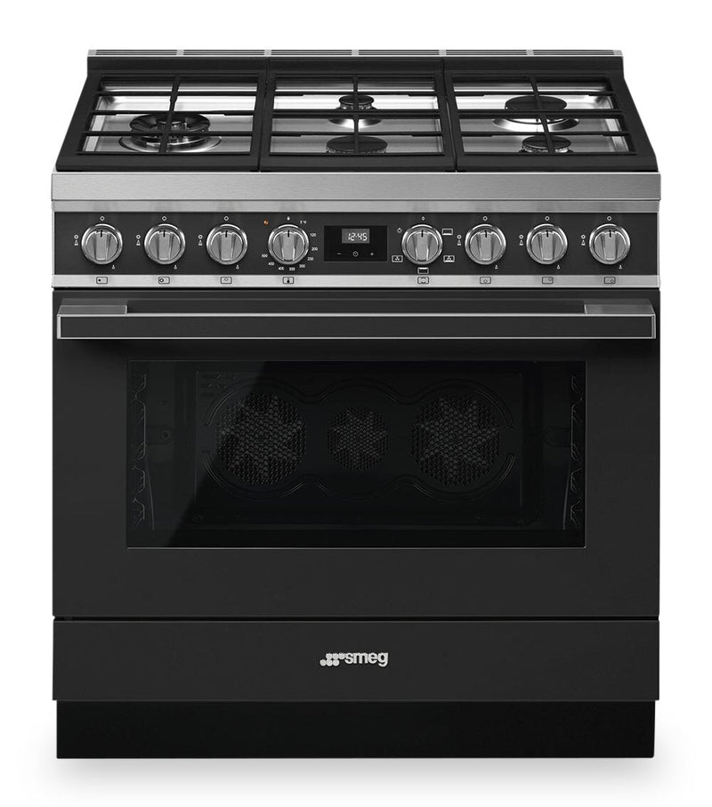 Smeg Portofino 4.5 Cu. Ft. Gas Range - CPF36UGGAN|Cuisinière à gaz Smeg Portofino de 4,5 pi3 - CPF36UGGAN