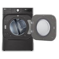 LG 6 Cu. Ft. Front-Load Washer and 9 Cu. Ft. Electric Dryer - Black Steel | Laveuse à chargement frontal de 6 pi³ et sécheuse électrique de 9 pi³ de LG - acier noir | LG8900LD