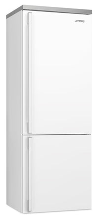 Smeg Portofino 16.2 Cu. Ft. Bottom-Freezer Refrigerator - FA490URWH|Réfrigérateur Smeg Portofino de 16,2 pi3 à congélateur inférieur - FA490URWH