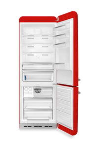 Smeg 18 Cu. Ft. Retro Bottom-Freezer Refrigerator - FAB38URRD|Réfrigérateur Smeg rétro de 18 pi3 à congélateur inférieur - FAB38URRD