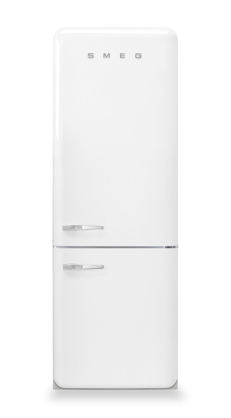 Smeg 18 Cu. Ft. Retro Bottom-Freezer Refrigerator - FAB38URWH|Réfrigérateur Smeg rétro de 18 pi3 à congélateur inférieur - FAB38URWH