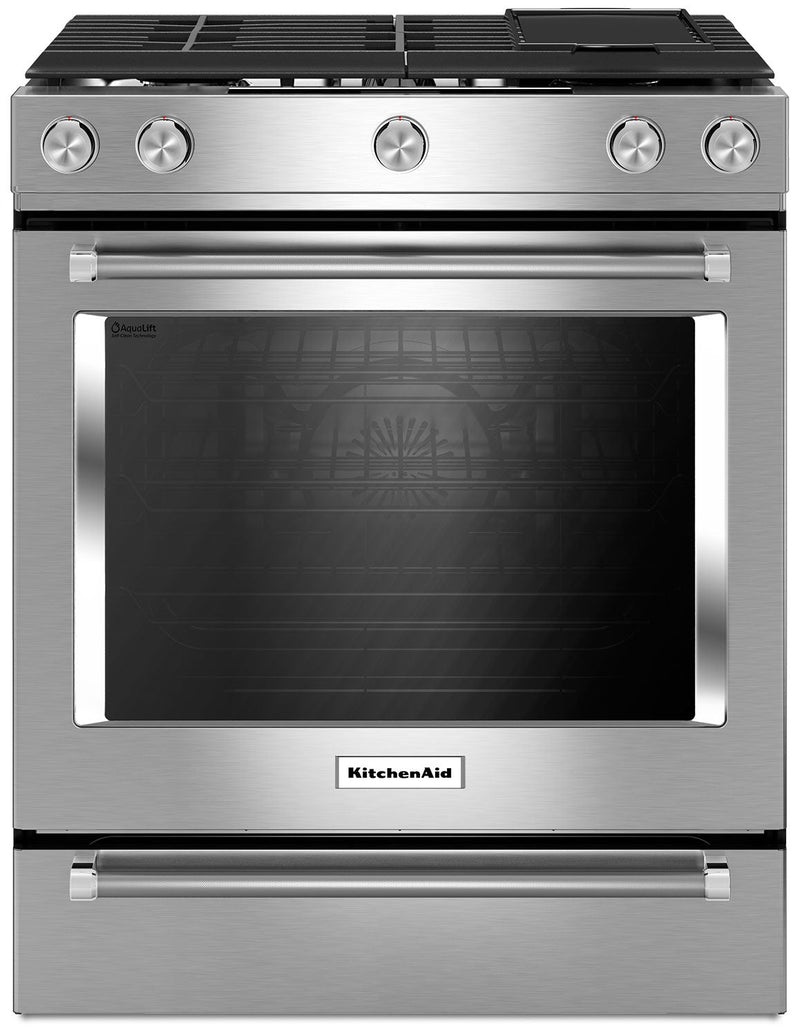 KitchenAid 30" Gas Convection Range with Baking Drawer - KSGB900ESS - Gas Range in Stainless Steel