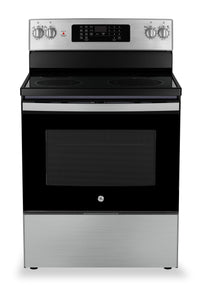 GE 5 Cu. Ft. Electric Range with Self Clean and 4 Burners - Stainless Steel - JCB830STSS | Cuisinière électrique GE de 5 pi³ avec autonettoyage et 4 brûleurs - acier inoxydable - JCB830STSS