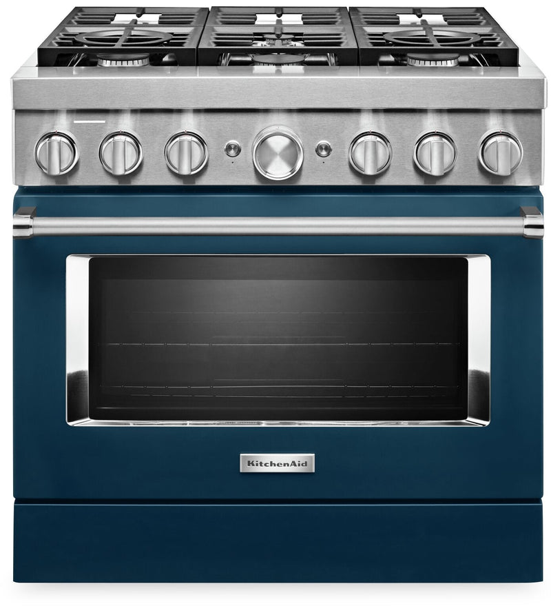 KitchenAid 36" Smart Commercial-Style Dual Fuel Range - KFDC506JIB