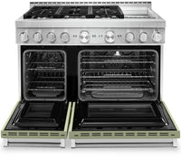 KitchenAid 48" Smart Commercial-Style Dual Fuel Range with Griddle - KFDC558JAV