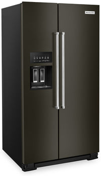 KitchenAid 24.8 Cu. Ft. Side-by-Side Refrigerator - KRSF705HBS - Refrigerator in Black Stainless Steel with PrintShield Finish