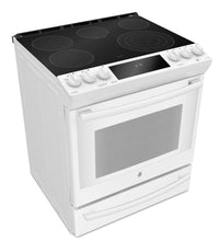 GE Profile 6.3 Cu. Ft. Slide-In 5-Element Smooth-Top Electric Range – PCS940DMWW