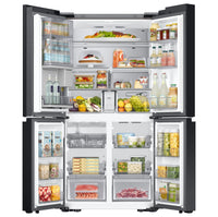 Samsung 36" 22.8 Cu. Ft. Bespoke Counter-Depth 4-Door Flex™with Beverage Zone™ Refrigerator - Stainl… | Réfrigérateur BESPOKE Samsung de 22,8 pi³ et de 36 po de profondeur comptoir à 4 portes FlexMC avec …