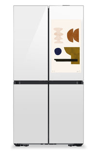 Samsung 36" 22.5 Cu. Ft. Bespoke Counter-Depth 4-Door Flex™ with AI Family Hub+™ Refrigerator - Whit… | Réfrigérateur BESPOKE Samsung de 22,5 pi³ et de 36 po de profondeur comptoir à 4 portes FlexMC avec …