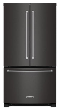 KitchenAid 36" 20 Cu. Ft. Counter-Depth French-Door Refrigerator - Black Stainless Steel - KRFC136RBS | Réfrigérateur KitchenAid de 36 po et de 20 pi3 de profondeur comptoir à portes françaises - acier inoxydable noir - KRFC136RBS | KRFC13BS