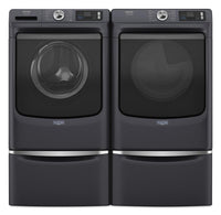 Maytag 5.8 Cu. Ft. Pet Pro Smart Front-Load Washer and 7.4 Cu. Ft. Electric Dryer - Midnight Steel | Laveuse intelligente à chargement frontal Pet Pro de 5,8 pi3 et sécheuse électrique de 7,4 pi3 de Maytag – acier minuit | MAFL702E