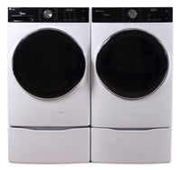 Midea 5.2 Cu. Ft. Front-Load Washer and 8 Cu. Ft. Electric Dryer - White | Laveuse à chargement frontal de 5,2 pi³ et sécheuse électrique de 8 pi³ de Midea  | MITL52NW