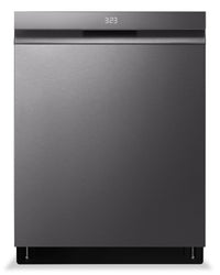 LG 24" 46 dBA Built-In Top-Control Smart Dishwasher with QuadWash®Pro  - Smudge Proof Black Stainles… | Lave-vaisselle intelligent encastré LG à 46 dBA de 24 po avec commandes sur le dessus et QuadWashMC …