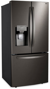 LG 25.4 Cu. Ft. French-Door Refrigerator with Exterior Water Dispenser - LRFXS2503D - Refrigerator in Smudge-Resistant Black Stainless Steel