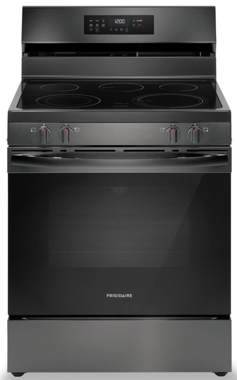 Frigidaire 5.3 Cu. Ft. Electric Range With Air Fry and Convection Bake - Black Stainless Steel - FCR… | Cuisinière électrique Frigidaire de 5,3 pi³ avec friture à air et cuisson par convection - acier ino…