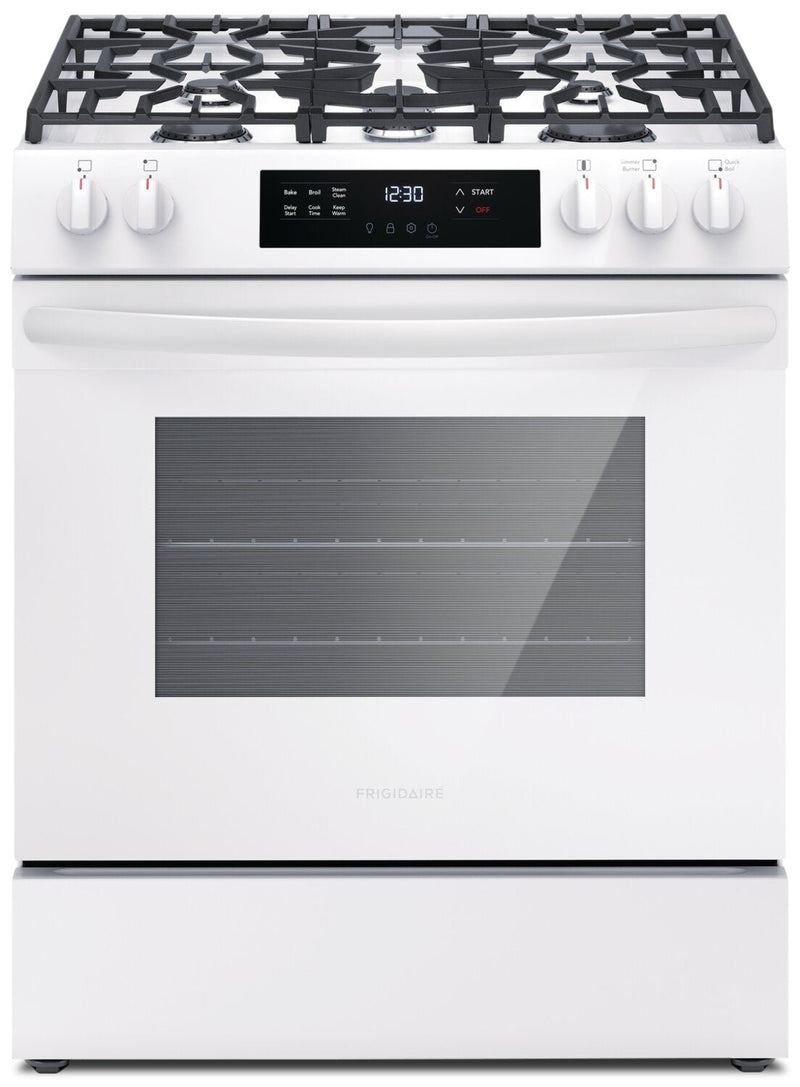 Frigidaire 5.1 Cu. Ft. Front-Control Gas Range with Quick Boil - FCFG3062AW 