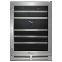 Whirlpool 46-Bottle Under-Counter Wine Cooler - WUW55X24HS - Beverage Centre in Stainless Steel