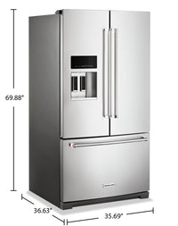 KitchenAid 26.8 Cu. Ft. French-Door Refrigerator - KRFF577KPS 