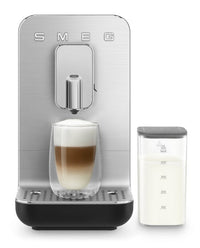 Smeg Fully Automatic Espresso Maker with Milk Container - Matte Black - BCC13BLMUS | Machine à espresso Smeg entièrement automatique avec contenant de lait - noir mat - BCC13BLMUS | BCC13BLM