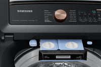 Samsung 6.2 Cu. Ft. Top-Load High-Efficiency Washer - Black Stainless Steel - WA54CG7550AVA4 | Laveuse haute efficacité Samsung à chargement par le haut de 6,2 pi³ - acier inoxydable noir - WA54C…