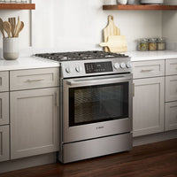 Bosch 800 Series 4.6 Cu. Ft. Dual Fuel Range with Warming Drawer - HDI8056C 