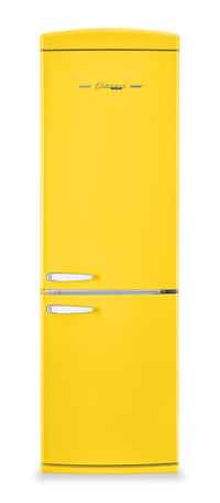 Classic Retro by Unique 24" 12 Cu. Ft. Bottom-Freezer Refrigerator - Canary Yellow - UGP-340L Y AC | Réfrigérateur Classic Rétro par Unique de 24 po et de 12 pi3 à congélateur inférieur - jaune canari - UGP-340L Y AC | U340LYAC