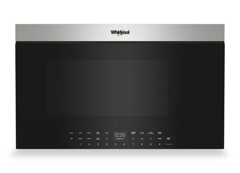 Whirlpool 1.1 Cu. Ft. Flush Over-the-Range Microwave with Air Fry - Stainless Steel - YWMMF7330RZ | Four à micro-ondes à hotte intégrée Whirlpool de 1,1 pi³ à installation affleurée avec friture à air - acier inoxydable - YWMMF7330RZ | YWMMF733