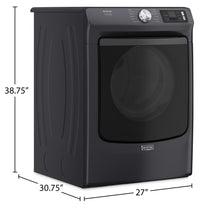 Maytag 7.4 Cu. Ft. Pet Pro Smart Gas Dryer - Midnight Steel - MGD7020RF | Sécheuse à gaz intelligente Pet Pro de 7,4 pi3 de Maytag - acier minuit - MGD7020RF | MGD7020R