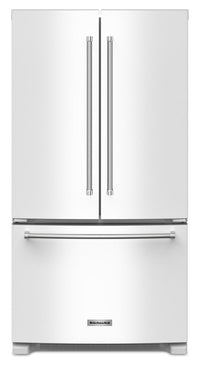 KitchenAid 36" 20 Cu. Ft. Counter-Depth French-Door Refrigerator - White - KRFC136RWH | Réfrigérateur KitchenAid de 36 po et de 20 pi3 de profondeur comptoir à portes françaises - blanc - KRFC136RWH | KRFC13WH