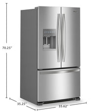 Whirlpool 36" 25 Cu. Ft. French-Door Refrigerator with Ice and Water Dispenser - WRFF3436RZ | Réfrigérateur Whirlpool de 36 po et de 25 pi³ à portes françaises avec distributeur d’eau et de glaçons - WRFF3436RZ | WRFF34RZ