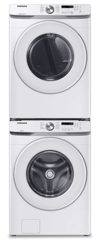 Samsung 5.2 Cu. Ft. Front-Load Washer and 7.5 Cu. Ft. Electric Dryer - White - Laundry Set in White