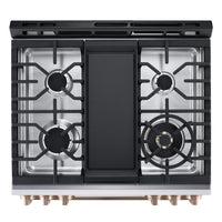 LG Studio 6.3 Cu. Ft. InstaView® Smart Gas Range with Air Fry - Essence White - LSGS6338N | Cuisinière à gaz intelligente LG Studio de 6,3 pi3 avec hublot InstaViewMD et friture à air - essence blanche - LSGS6338N | LSGS6338