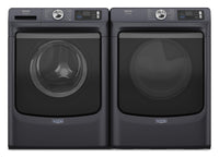 Maytag 5.8 Cu. Ft. Pet Pro Smart Front-Load Washer and 7.4 Cu. Ft. Electric Dryer - Midnight Steel | Laveuse intelligente à chargement frontal Pet Pro de 5,8 pi3 et sécheuse électrique de 7,4 pi3 de Maytag – acier minuit | MAFL702E