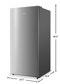 Midea 21 Cu. Ft. Convertible 2-in-1 Upright Refrigerator-Freezer - Stainless Steel - MRU21B6ASL | Appareil vertical 2 en 1 Midea de 21 pi3 convertible en réfrigérateur ou congélateur - acier inoxydable - MRU21B6ASL | MRU21BSL