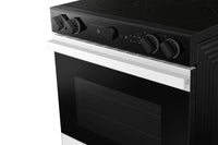 Samsung 6.3 Cu. Ft. Smart Electric Slide In Range with Oven Camera - White Glass - NSE6DB870012AC | Cuisinière intelligente électrique encastrée Samsung de 6,3 pi³ avec caméra de four - verre blanc - …