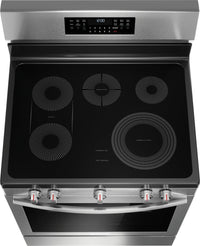 Frigidaire Gallery 5.3 Cu. Ft. Electric Range With Total Convection and Air Fry - Smudge-Proof® Stai… | Cuisinière électrique Frigidaire Gallery de 5,3 pi³ avec convection totale et friture à air - acier …