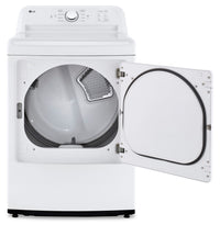 LG 7.3 Cu. Ft. Electric Dryer - White - DLE6100W | Sécheuse électrique LG de 7,3 pi³ - blanche - DLE6100W