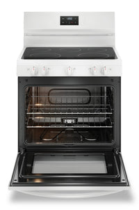 Frigidaire 5.3 Cu. Ft. Electric Range With Quick Boil Element and Five-Element Cooktop - White - FCR… | Cuisinière électrique Frigidaire de 5,3 pi³ avec élément à ébullition rapide et surface de cuisson à…