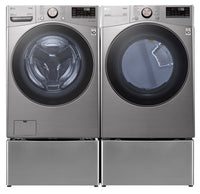 LG 5.2 Cu. Ft. Front-Load Washer and 7.4 Cu. Ft. Electric Dryer - Graphite Steel 