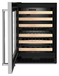 KitchenAid 5 Cu. Ft. 46-Bottle Wine Cellar with Left-Swing Door - KUWL214KSB 