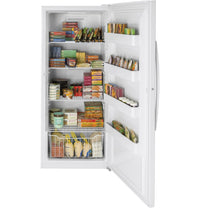 GE 21.3 Cu. Ft. Frost-Free Upright Freezer - White - FUF21SMRWW | Congélateur vertical GE sans givre de 21,3 pi³ - blanc - FUF21SMRWW | FUF21SWW