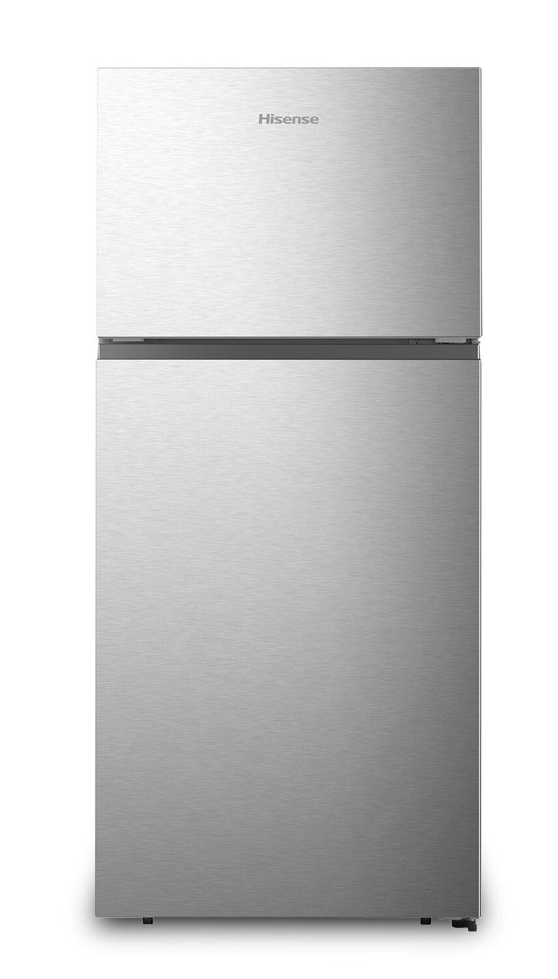 Hisense 30" 18 Cu. Ft. Top-Mount Refrigerator - Stainless Steel - RT18A2FID | Réfrigérateur Hisense de 18 pi³ et de 30 po à congélateur supérieur - acier inoxydable - RT18A2FID