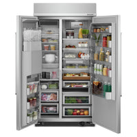 KitchenAid 42" 25 Cu. Ft. Side-by-Side Refrigerator - Stainless Steel - KBSD702MSS | Réfrigérateur KitchenAid de 25 pi³ et de 42 po à compartiments juxtaposés - acier inoxydable - KBSD7…